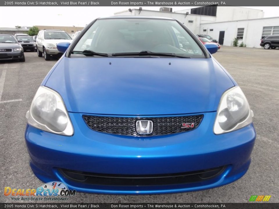 2005 Honda Civic Si Hatchback Vivid Blue Pearl / Black Photo #3