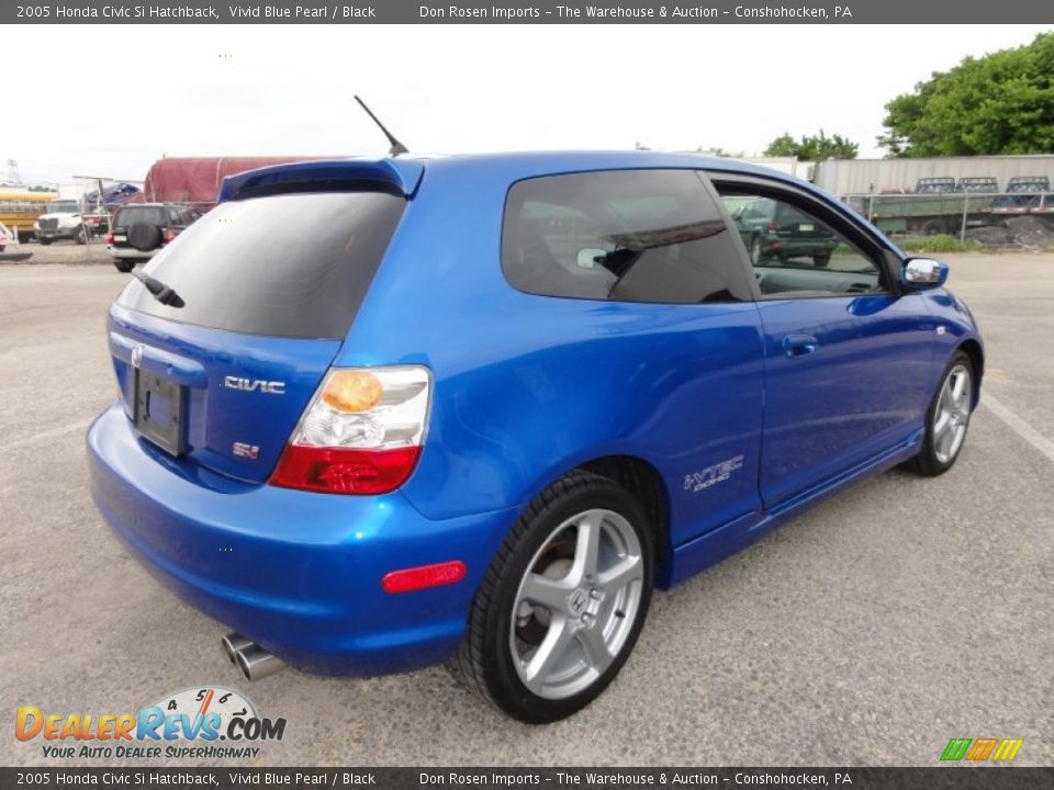 Vivid Blue Pearl 2005 Honda Civic Si Hatchback Photo #8