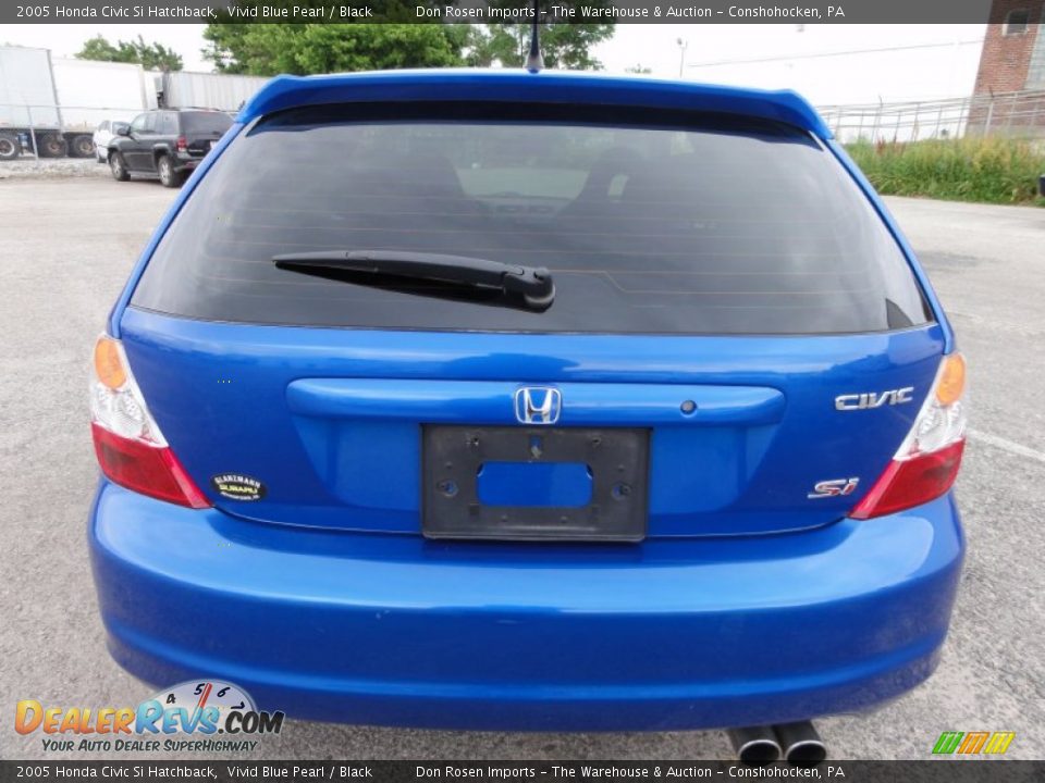 2005 Honda Civic Si Hatchback Vivid Blue Pearl / Black Photo #9
