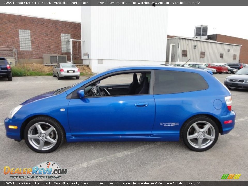 Vivid Blue Pearl 2005 Honda Civic Si Hatchback Photo #11