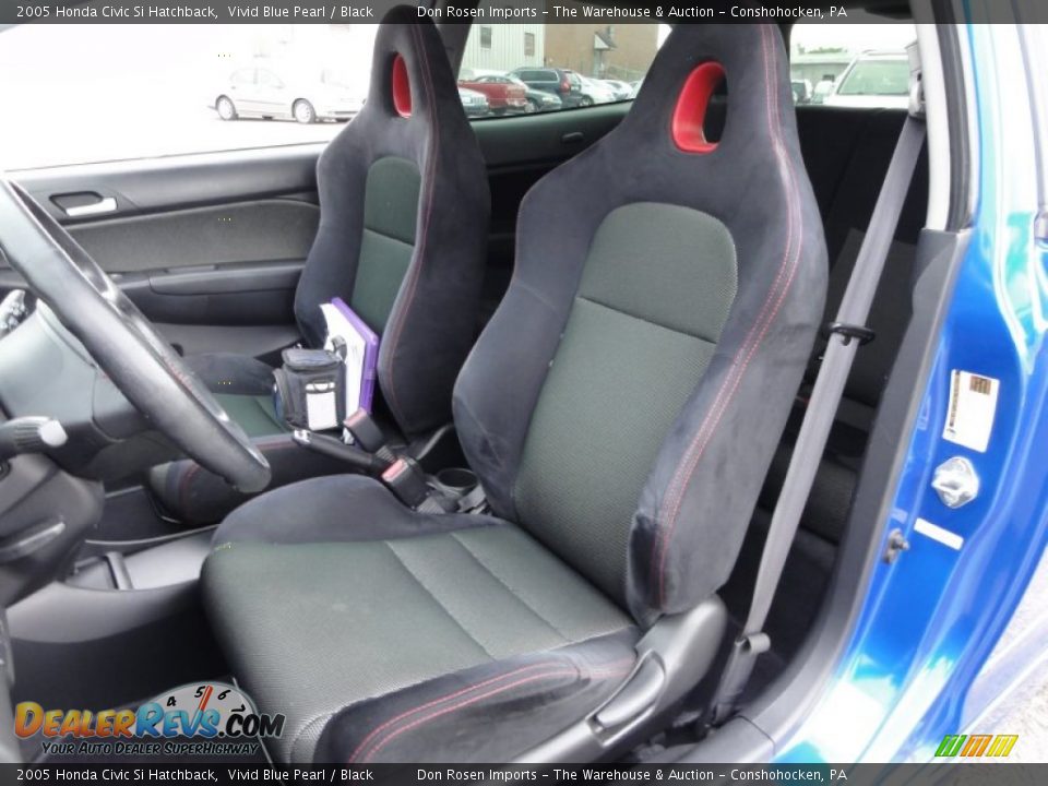 Black Interior - 2005 Honda Civic Si Hatchback Photo #17