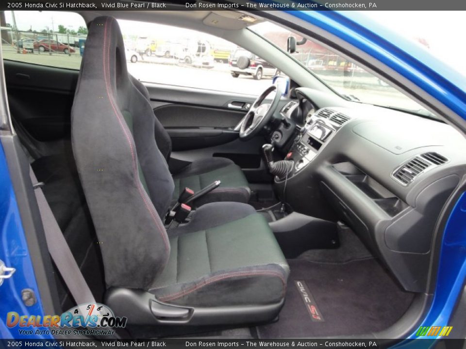 Black Interior - 2005 Honda Civic Si Hatchback Photo #20