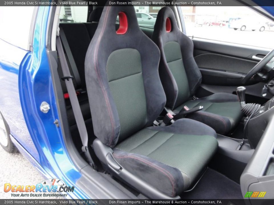 Black Interior - 2005 Honda Civic Si Hatchback Photo #21