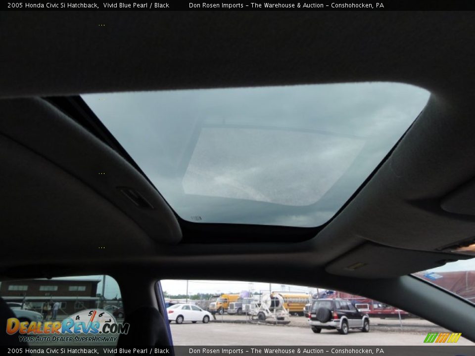 2005 Honda Civic Si Hatchback Vivid Blue Pearl / Black Photo #24