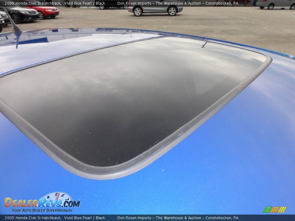 2005 Honda Civic Si Hatchback Vivid Blue Pearl / Black Photo #25