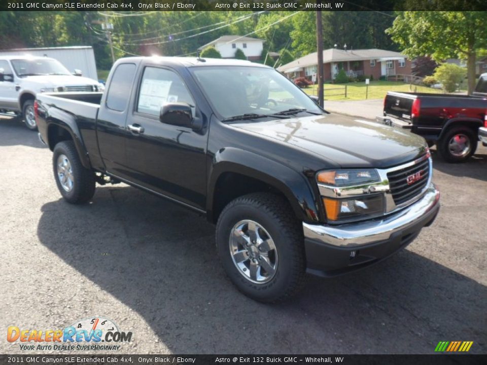 2011 GMC Canyon SLE Extended Cab 4x4 Onyx Black / Ebony Photo #1
