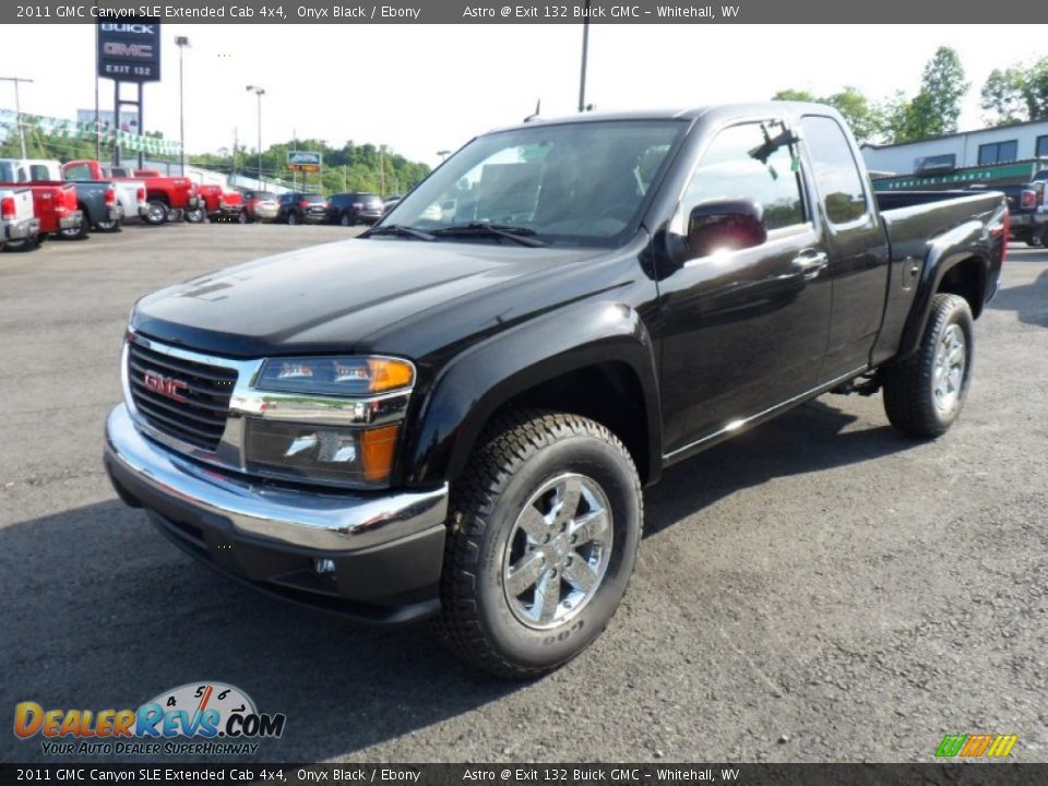 2011 GMC Canyon SLE Extended Cab 4x4 Onyx Black / Ebony Photo #3