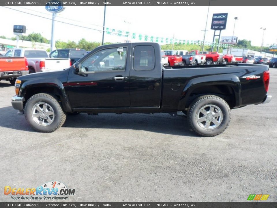 2011 GMC Canyon SLE Extended Cab 4x4 Onyx Black / Ebony Photo #4