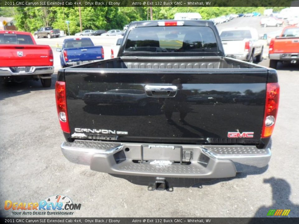 2011 GMC Canyon SLE Extended Cab 4x4 Onyx Black / Ebony Photo #6