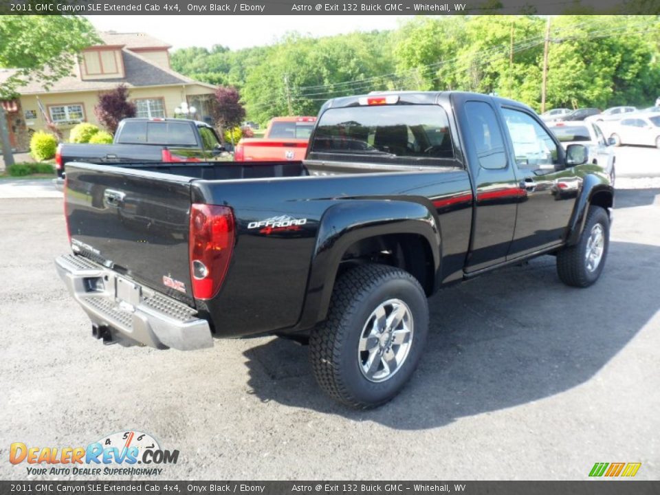 2011 GMC Canyon SLE Extended Cab 4x4 Onyx Black / Ebony Photo #7