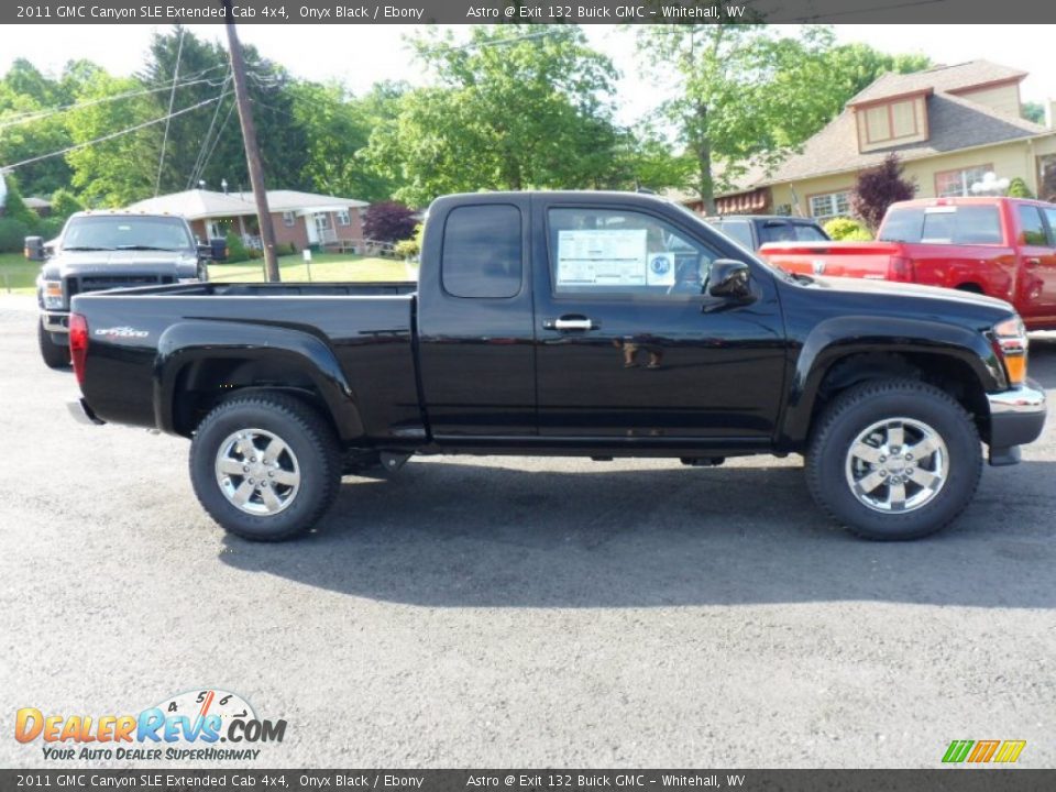2011 GMC Canyon SLE Extended Cab 4x4 Onyx Black / Ebony Photo #8
