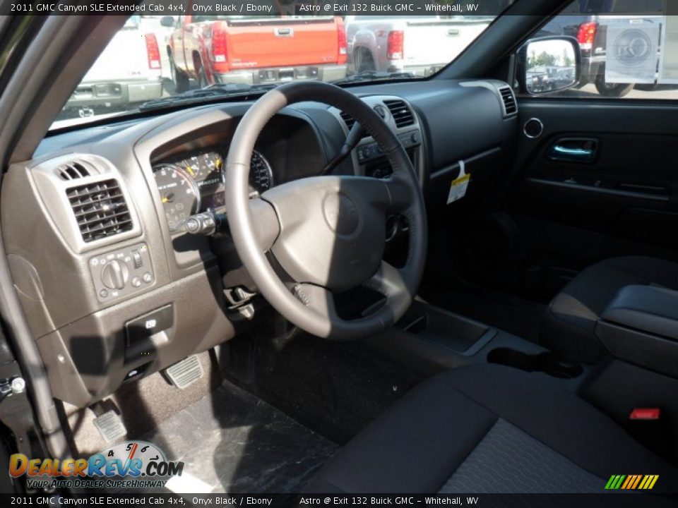 2011 GMC Canyon SLE Extended Cab 4x4 Onyx Black / Ebony Photo #11