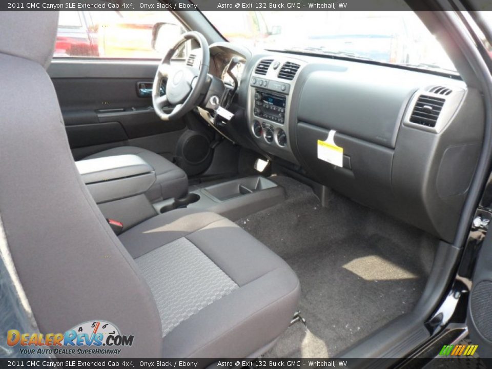 2011 GMC Canyon SLE Extended Cab 4x4 Onyx Black / Ebony Photo #17