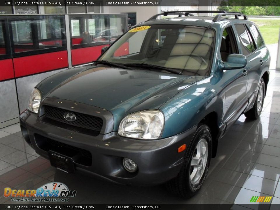 2003 Hyundai Santa Fe GLS 4WD Pine Green / Gray Photo #1
