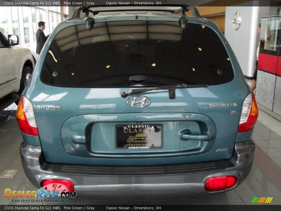2003 Hyundai Santa Fe GLS 4WD Pine Green / Gray Photo #6
