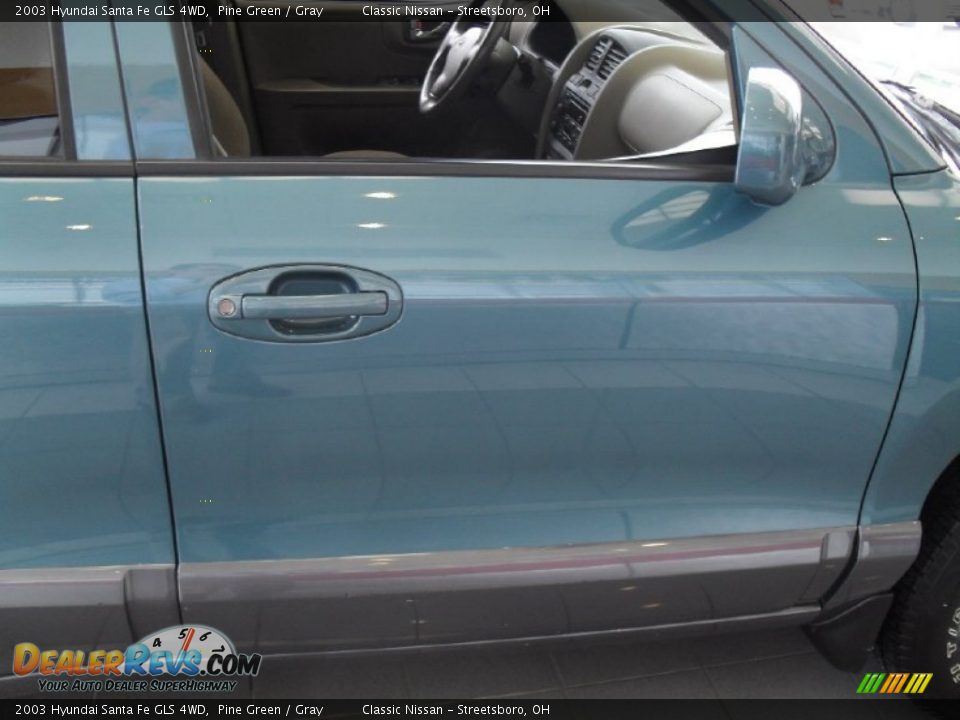 2003 Hyundai Santa Fe GLS 4WD Pine Green / Gray Photo #9