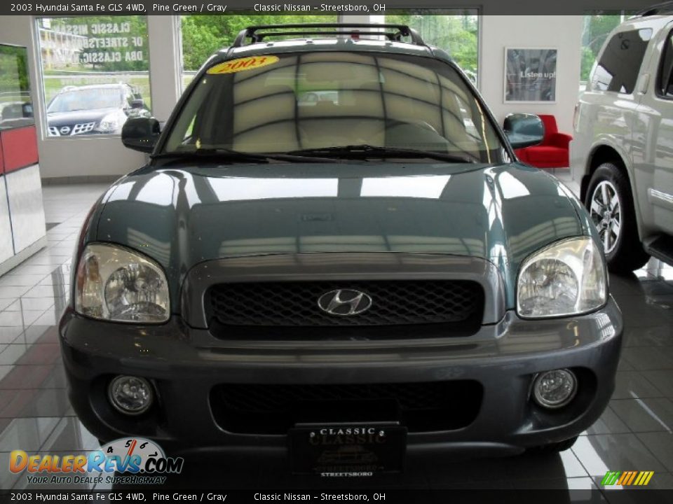 2003 Hyundai Santa Fe GLS 4WD Pine Green / Gray Photo #11