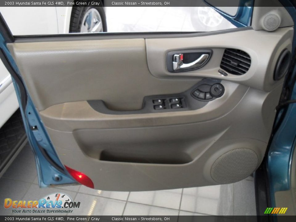 2003 Hyundai Santa Fe GLS 4WD Pine Green / Gray Photo #13