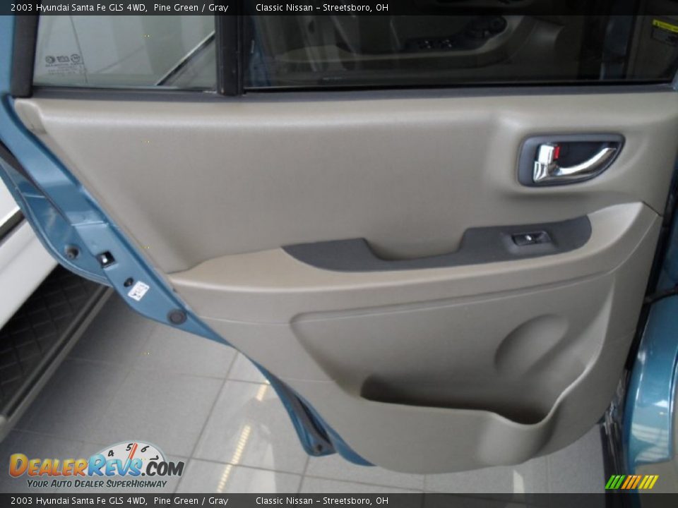 2003 Hyundai Santa Fe GLS 4WD Pine Green / Gray Photo #14