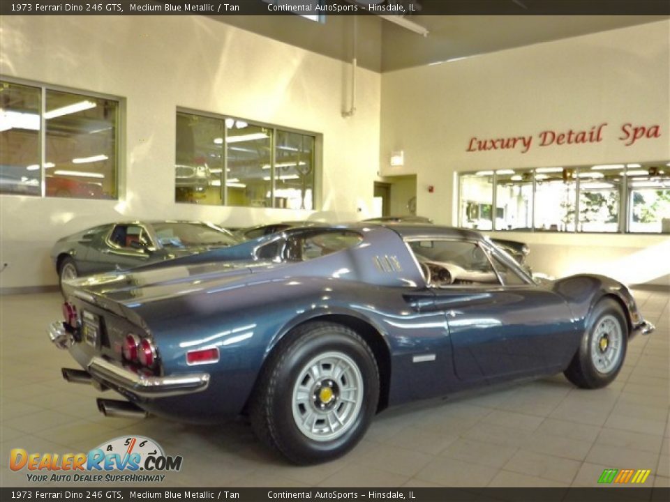 1973 Ferrari Dino 246 GTS Medium Blue Metallic / Tan Photo #3