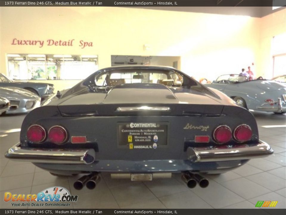 1973 Ferrari Dino 246 GTS Medium Blue Metallic / Tan Photo #10