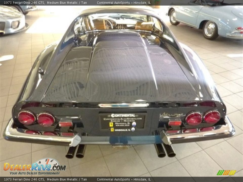 1973 Ferrari Dino 246 GTS Medium Blue Metallic / Tan Photo #11