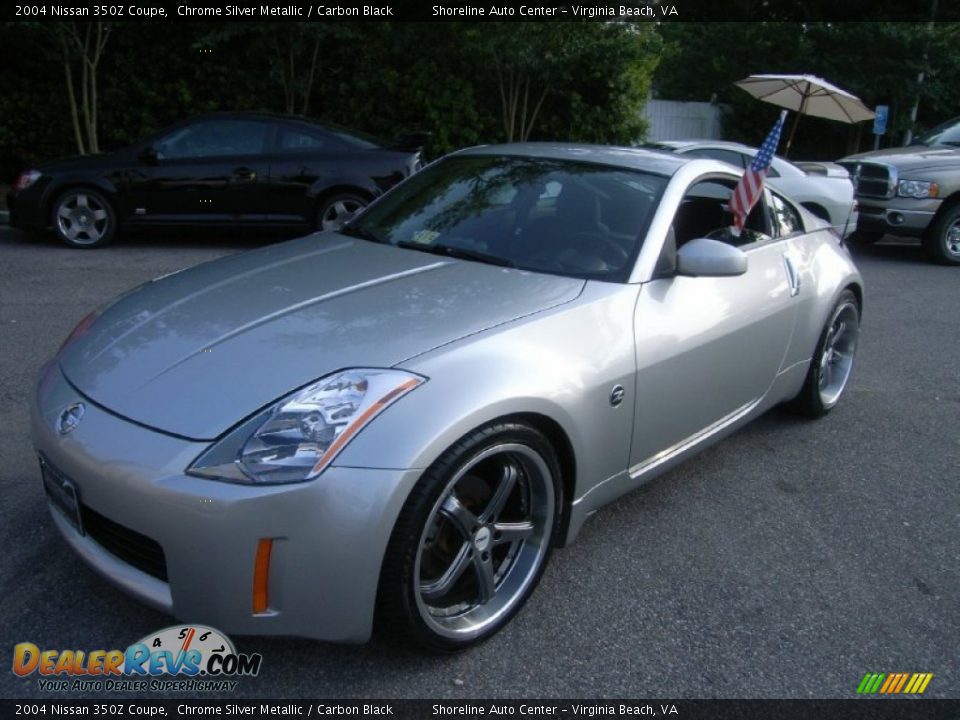 2004 Nissan 350Z Coupe Chrome Silver Metallic / Carbon Black Photo #1