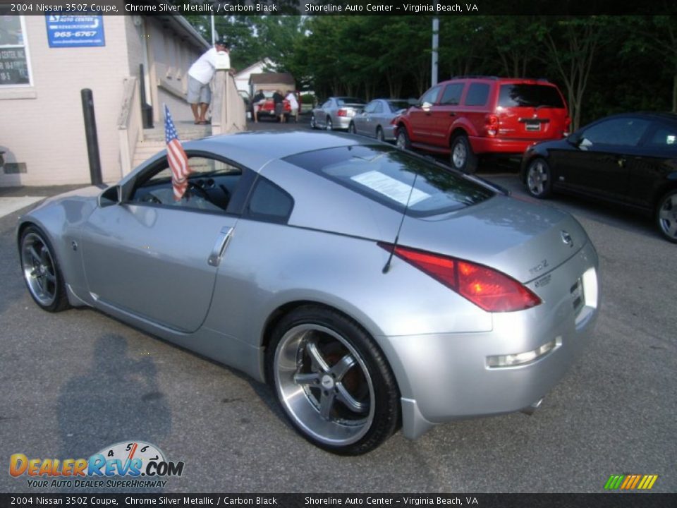 2004 Nissan 350Z Coupe Chrome Silver Metallic / Carbon Black Photo #3