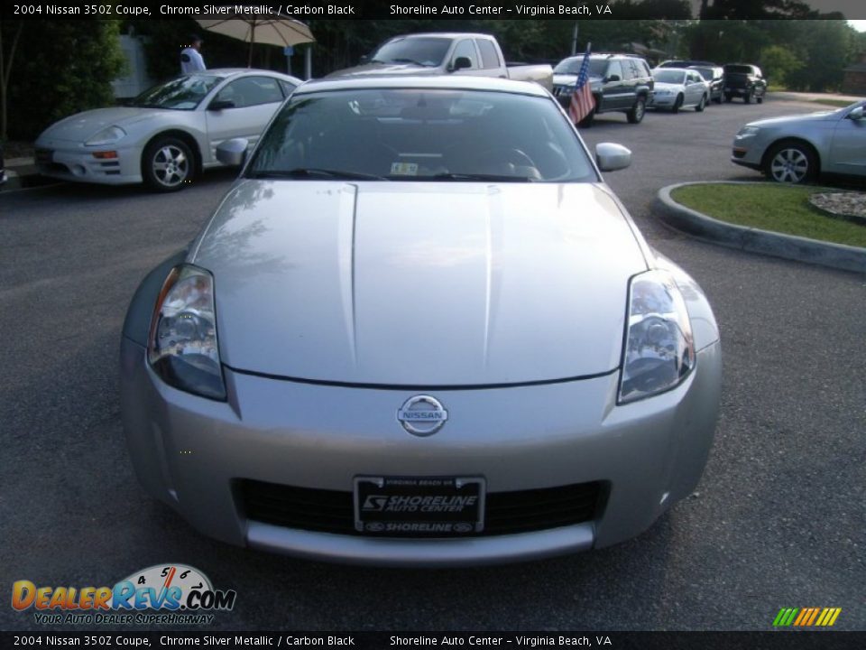 2004 Nissan 350Z Coupe Chrome Silver Metallic / Carbon Black Photo #8