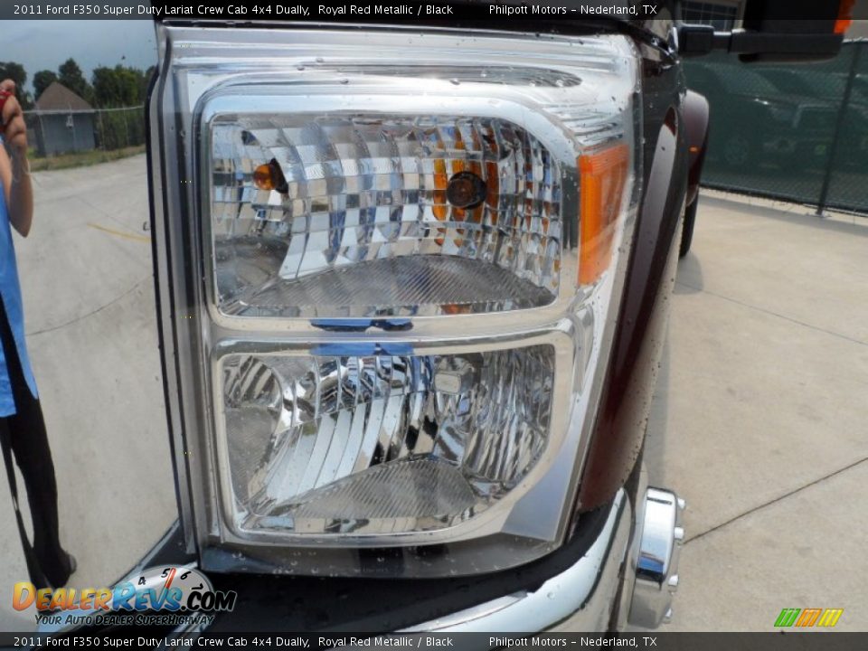 2011 Ford F350 Super Duty Lariat Crew Cab 4x4 Dually Royal Red Metallic / Black Photo #9