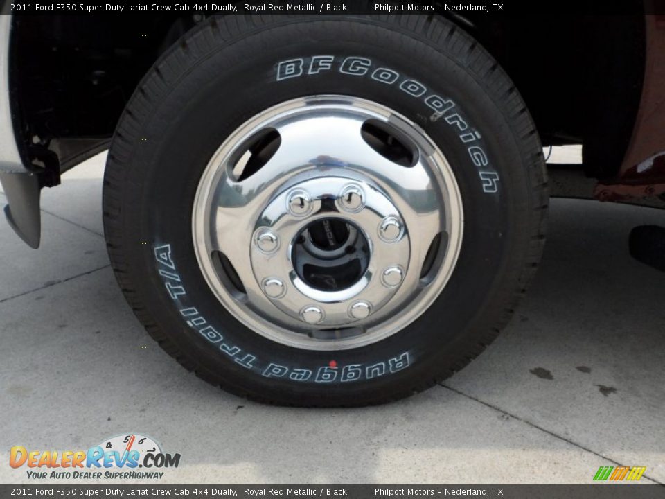 2011 Ford F350 Super Duty Lariat Crew Cab 4x4 Dually Royal Red Metallic / Black Photo #11