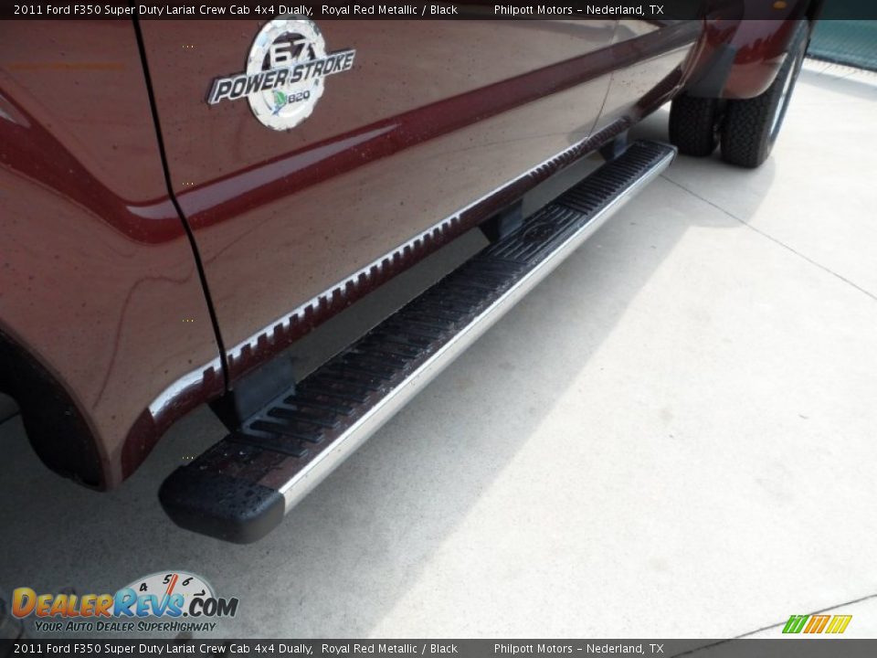 2011 Ford F350 Super Duty Lariat Crew Cab 4x4 Dually Royal Red Metallic / Black Photo #12