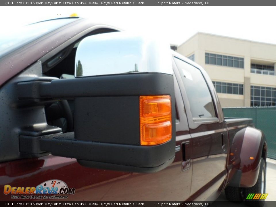 2011 Ford F350 Super Duty Lariat Crew Cab 4x4 Dually Royal Red Metallic / Black Photo #15