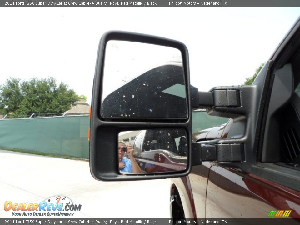 2011 Ford F350 Super Duty Lariat Crew Cab 4x4 Dually Royal Red Metallic / Black Photo #16