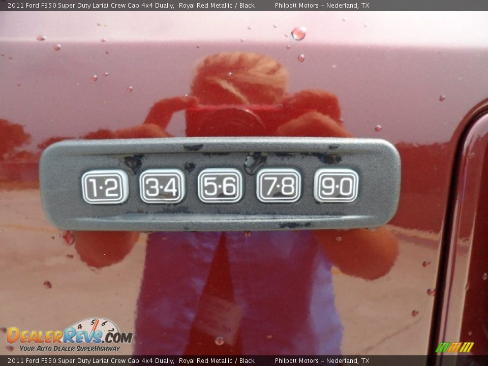 2011 Ford F350 Super Duty Lariat Crew Cab 4x4 Dually Royal Red Metallic / Black Photo #17