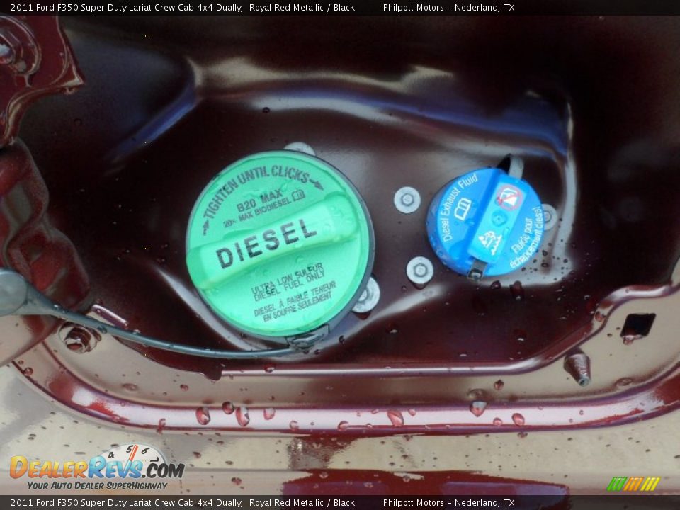 2011 Ford F350 Super Duty Lariat Crew Cab 4x4 Dually Royal Red Metallic / Black Photo #18