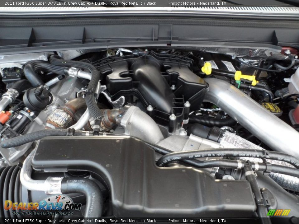 2011 Ford F350 Super Duty Lariat Crew Cab 4x4 Dually Royal Red Metallic / Black Photo #20