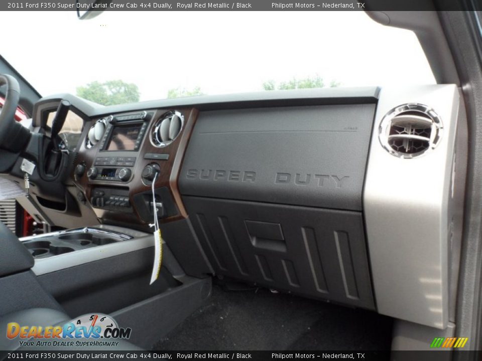 2011 Ford F350 Super Duty Lariat Crew Cab 4x4 Dually Royal Red Metallic / Black Photo #21