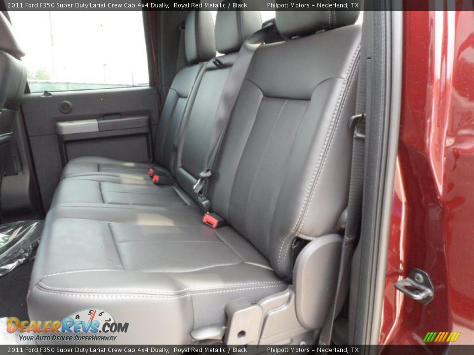 2011 Ford F350 Super Duty Lariat Crew Cab 4x4 Dually Royal Red Metallic / Black Photo #23