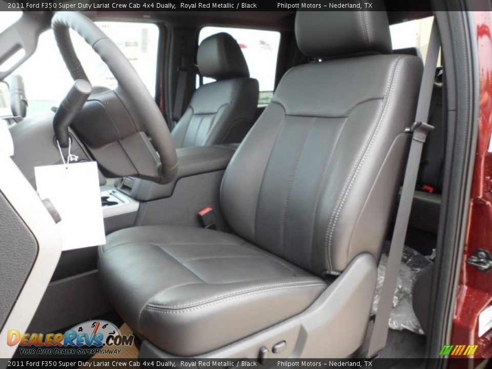 2011 Ford F350 Super Duty Lariat Crew Cab 4x4 Dually Royal Red Metallic / Black Photo #27