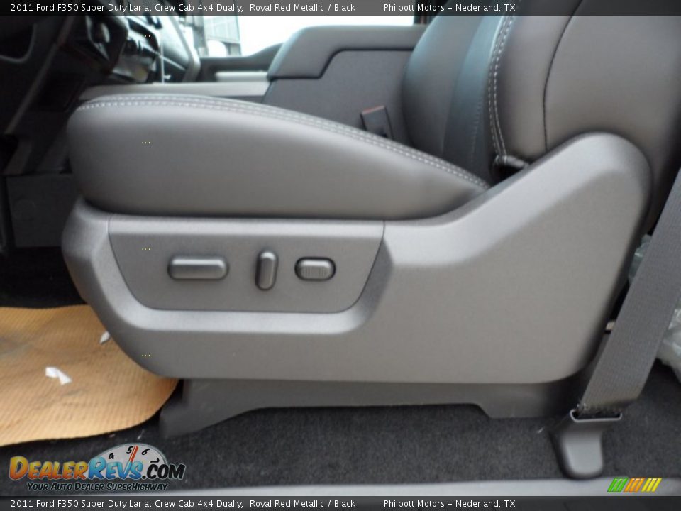 2011 Ford F350 Super Duty Lariat Crew Cab 4x4 Dually Royal Red Metallic / Black Photo #28