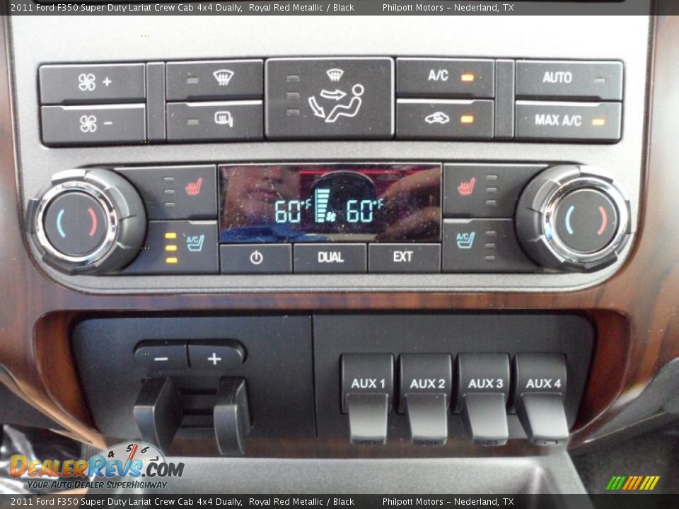 2011 Ford F350 Super Duty Lariat Crew Cab 4x4 Dually Royal Red Metallic / Black Photo #33