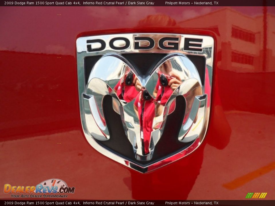 2009 Dodge Ram 1500 Sport Quad Cab 4x4 Inferno Red Crystal Pearl / Dark Slate Gray Photo #26