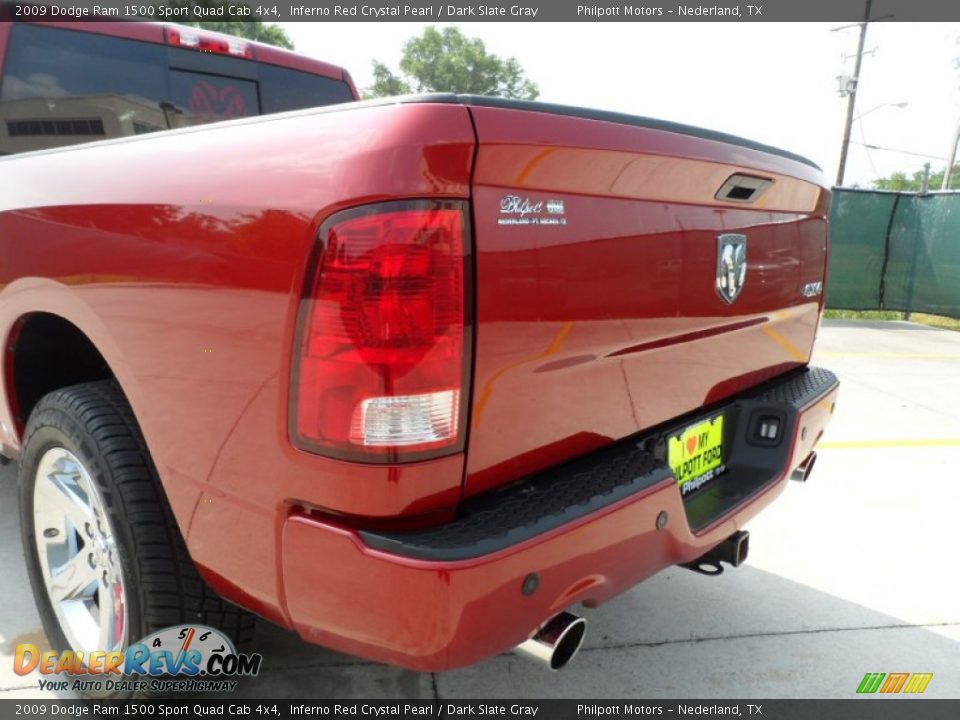 2009 Dodge Ram 1500 Sport Quad Cab 4x4 Inferno Red Crystal Pearl / Dark Slate Gray Photo #29