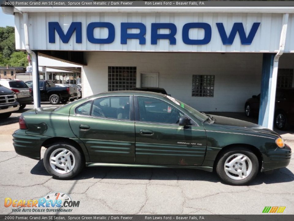 2000 Pontiac Grand Am SE Sedan Spruce Green Metallic / Dark Pewter Photo #1