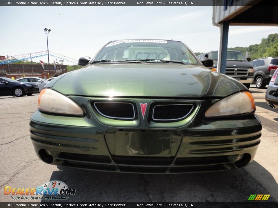 2000 Pontiac Grand Am SE Sedan Spruce Green Metallic / Dark Pewter Photo #3