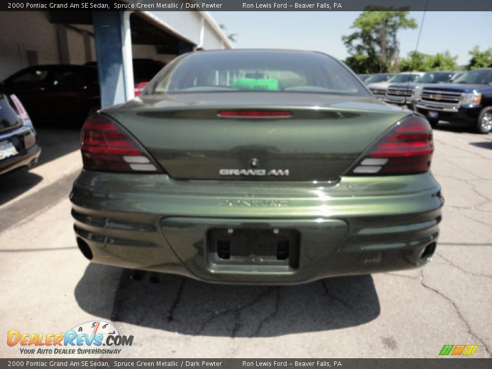 2000 Pontiac Grand Am SE Sedan Spruce Green Metallic / Dark Pewter Photo #7