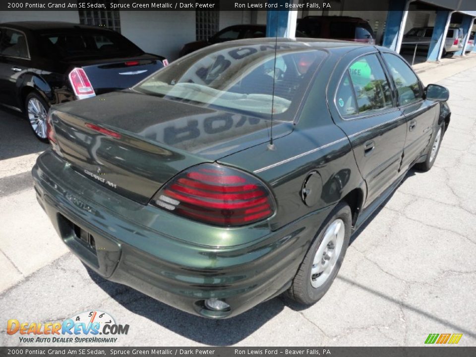 2000 Pontiac Grand Am SE Sedan Spruce Green Metallic / Dark Pewter Photo #8