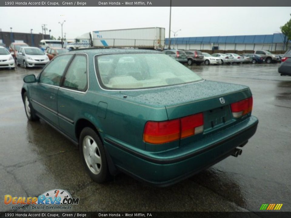 1993 Honda Accord EX Coupe Green / Beige Photo #2