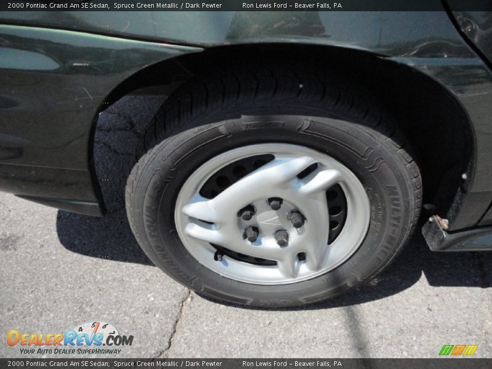 2000 Pontiac Grand Am SE Sedan Spruce Green Metallic / Dark Pewter Photo #12